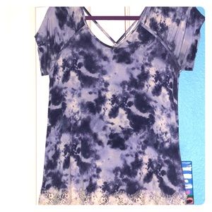 Blue tie dye top